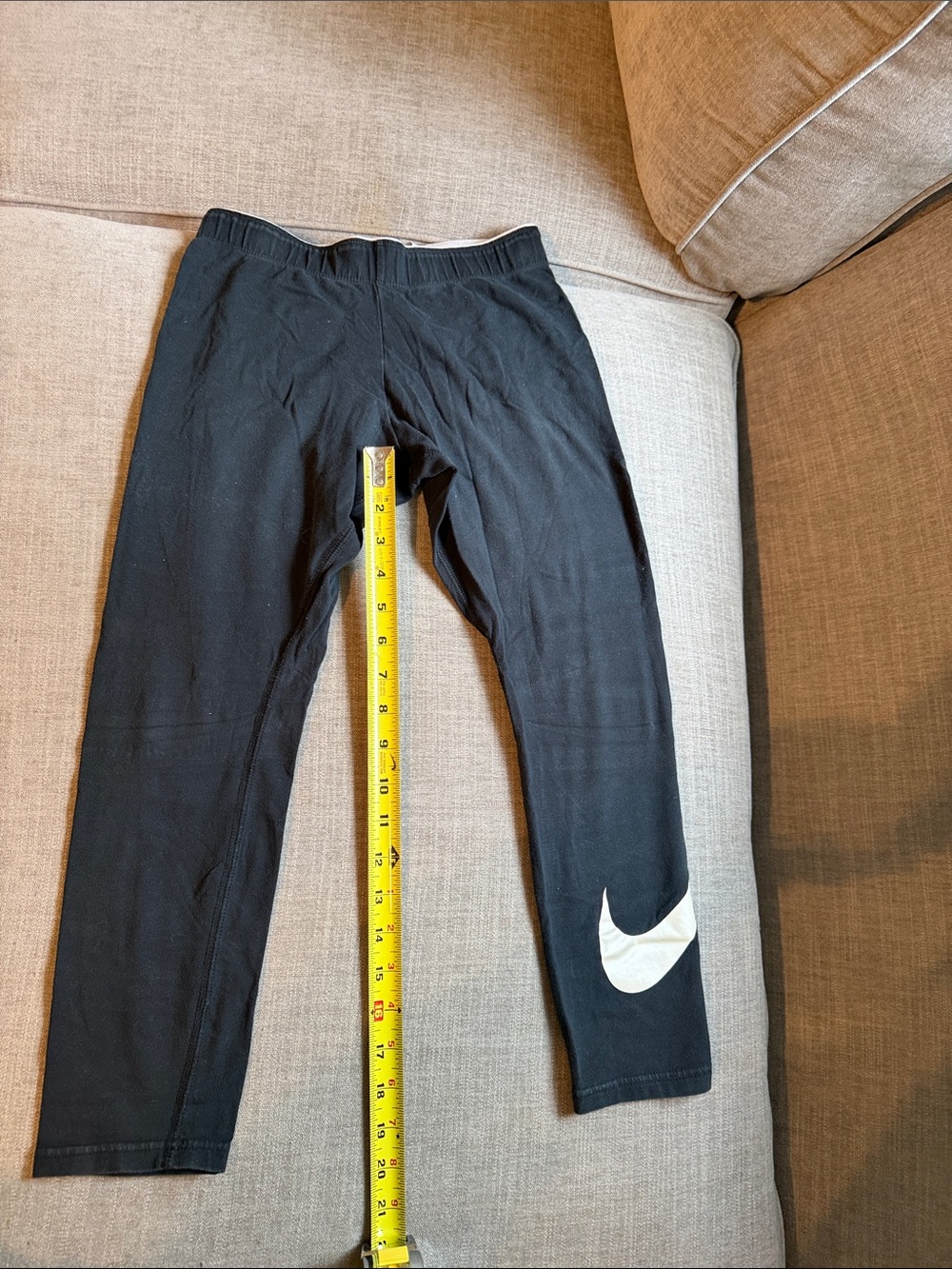 Nike Black Women’s Leggings with White Swoosh